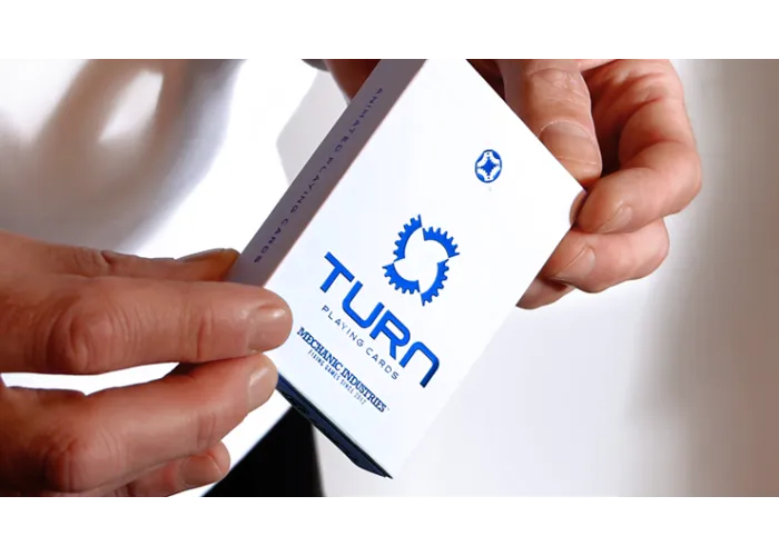 TURN (Blue) Playing Cards by Mechanic Industries