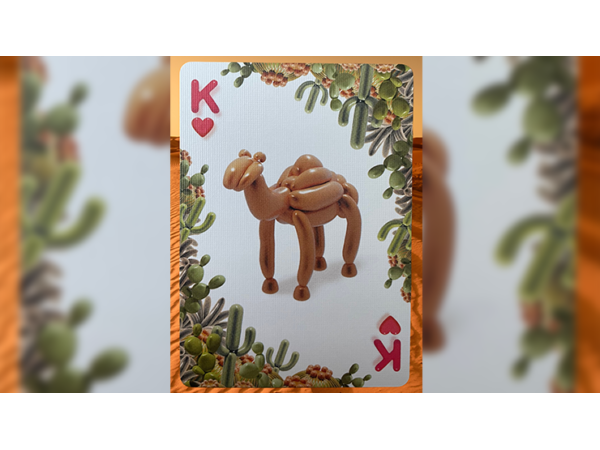 Gilded Bicycle Balloon Desert Playing Cards