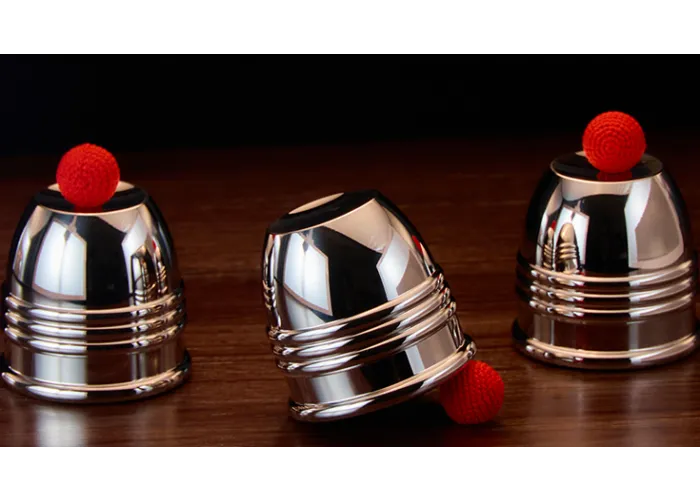 Cups and Balls Set (Stainless-Steel) by Bluether Magic and Raphael