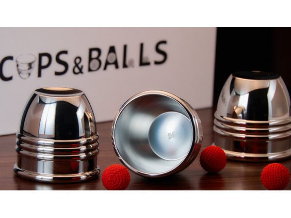 Cups and Balls Set (Stainless-Steel) by Bluether Magic and Raphael