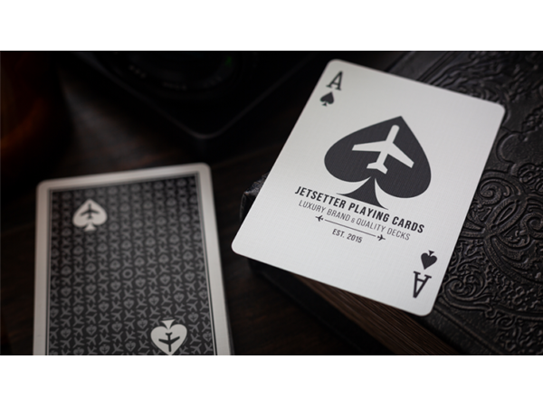 Lounge Edition Unmarked (Tarmac Black) by Jetsetter Playing Cards