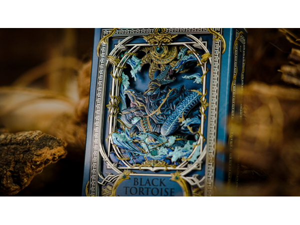 Black Tortoise Deluxe Wooden Box Set by Ark Playing Cards