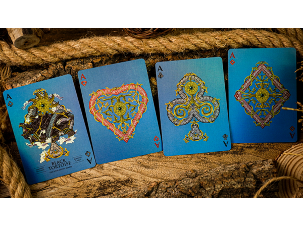 Black Tortoise Deluxe Wooden Box Set by Ark Playing Cards