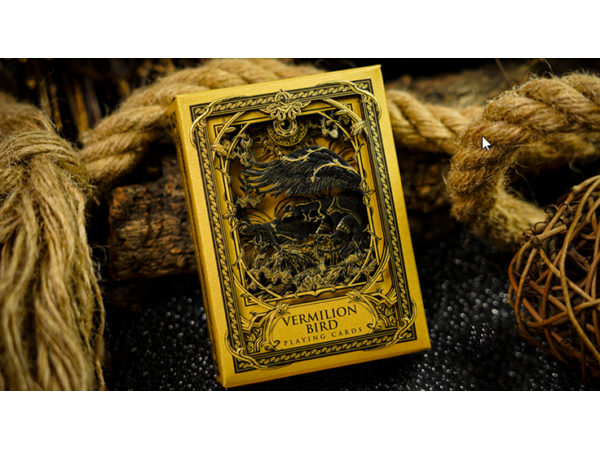 Vermilion Bird Black Gold Box Set by Ark Playing Cards