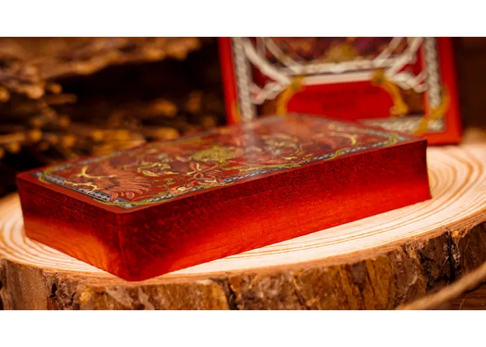 Vermilion Bird Deluxe Wooden Box Set by Ark Playing Cards