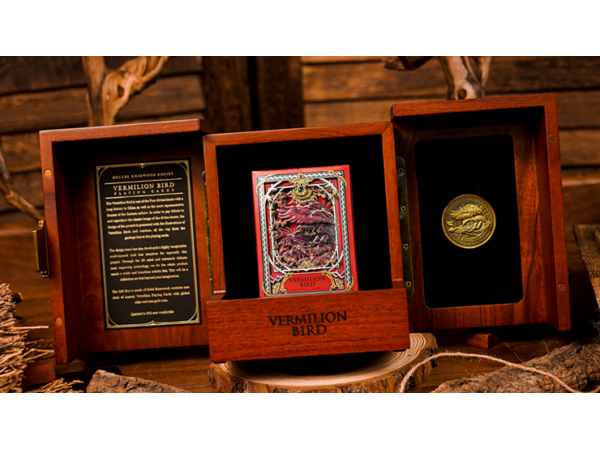 Vermilion Bird Deluxe Wooden Box Set by Ark Playing Cards