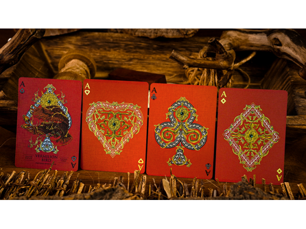 Vermilion Bird Deluxe Wooden Box Set by Ark Playing Cards