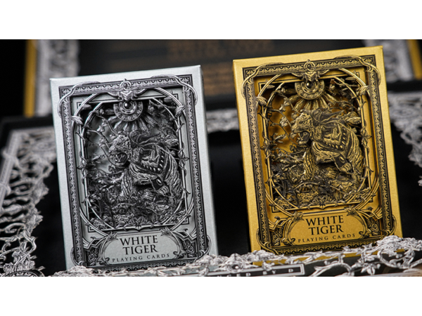 White Tiger Black Gold Box Set by Ark Playing Cards