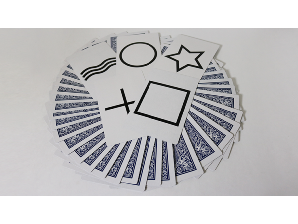 Bicycle Jumbo ESP 50 Cards Blue (10 of each Square, Wavy Lines, Star, Circle and Cross) by Murphy's Magic
