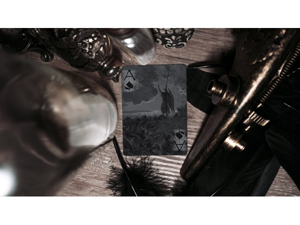 The Raven Black Dusk (Gilded) Playing Cards