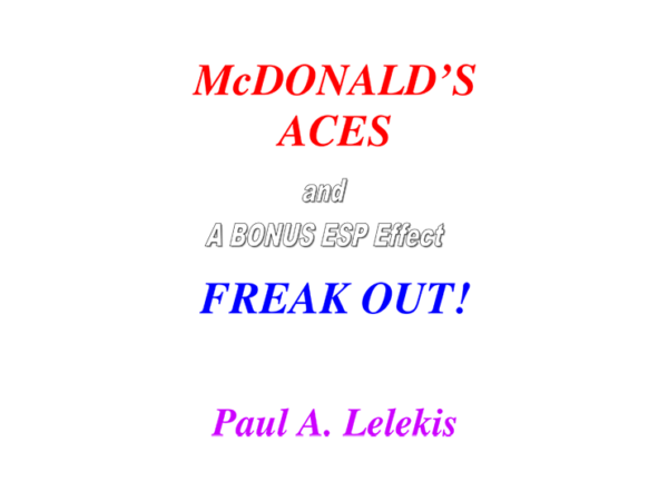 McDonald's Aces and Freak Out! by Paul A. Lelekis Mixed Media DOWNLOAD