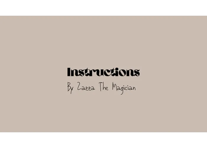 INSTRUCTIONS by Zazza The Magician video DOWNLOAD