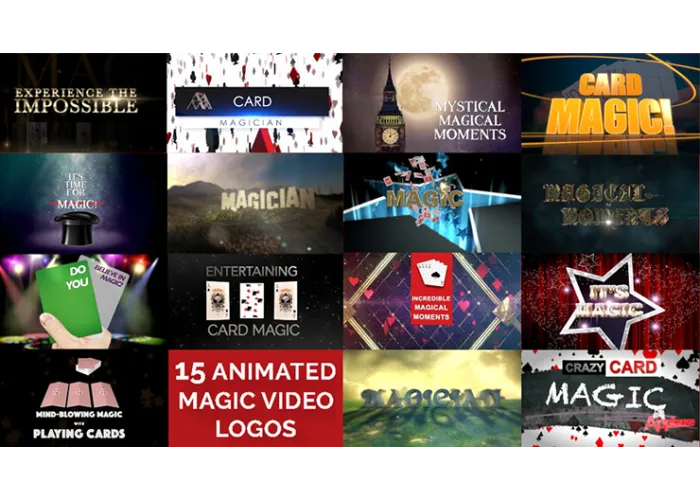 15 Magic Video Logos for Magicians by Wolfgang Riebe mixed media DOWNLOAD