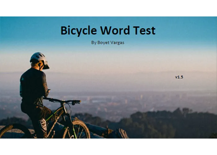 Bicycle Word Test by Boyet Vargas ebook DOWNLOAD