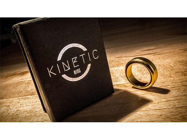 Kinetic PK Ring (Gold) Beveled size 9 by Jim Trainer - Trick