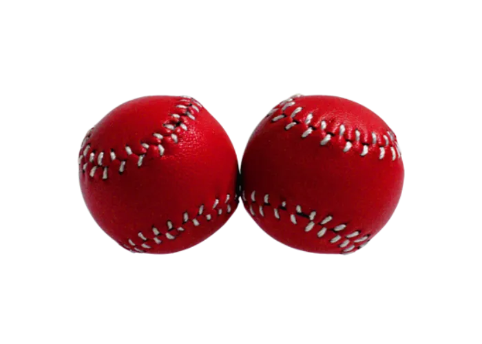 Chop Cup Balls Red Leather (Set of 2) by Leo Smetsers - Trick