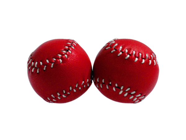 Chop Cup Balls Red Leather (Set of 2) by Leo Smetsers - Trick