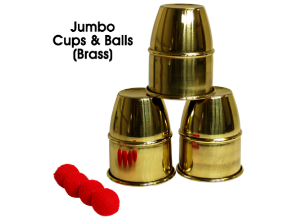 Jumbo Cups & Balls (Brass) by Premium Magic - Trick