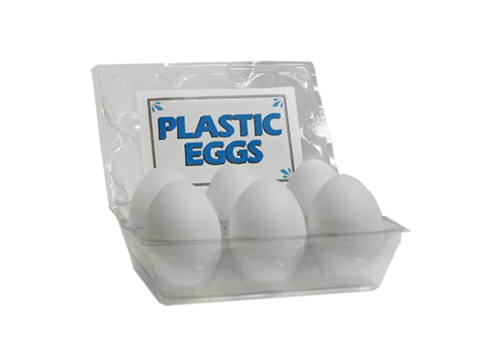 High Quality Plastic Eggs(White / 6-pack)by The Great Gorgonzola - Trick