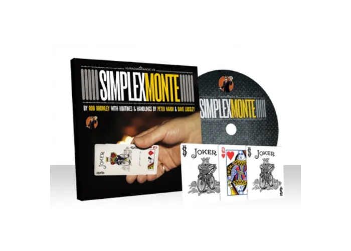 Simplex Monte Red (Gimmicks and Online Instructions) by Rob Bromley and Alakazam Magic - DVD