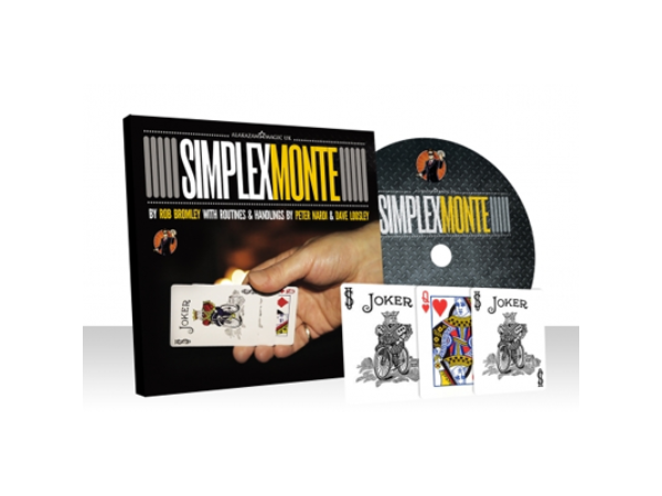 Simplex Monte Red (Gimmicks and Online Instructions) by Rob Bromley and Alakazam Magic - DVD
