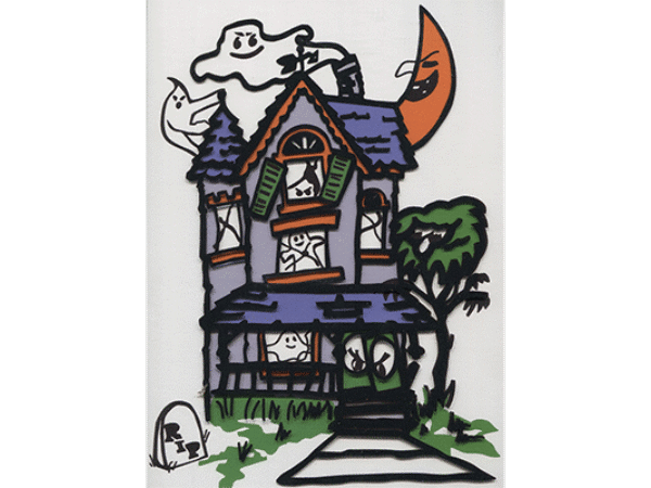 Instant Art insert (Haunted House)by Ickle Pickle Magic - Trick