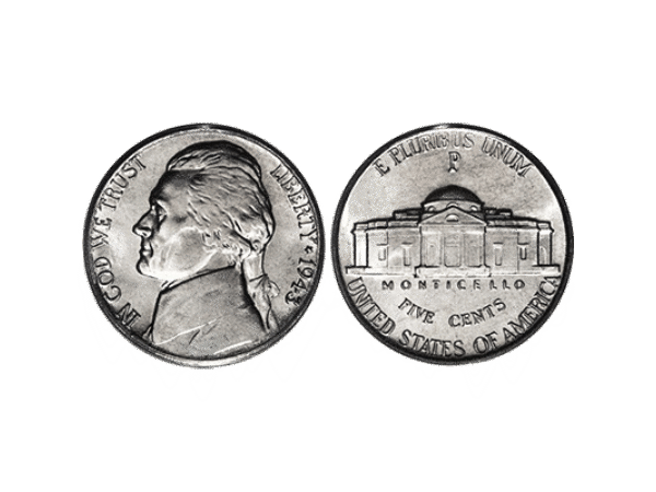 Nickel regular one roll of 40 coins - Trick