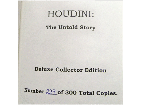 Houdini - The Untold Story (Delux Edition) by Milbourne Christopher - Book