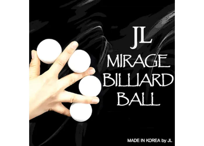 Two Inch Mirage Billiard Balls by JL (WHITE, 3 Balls and Shell) - Trick