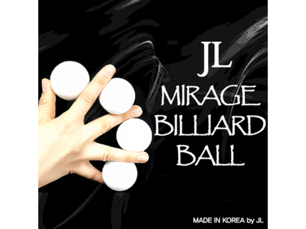Two Inch Mirage Billiard Balls by JL (WHITE, 3 Balls and Shell) - Trick