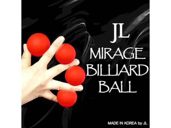 2 Inch Mirage Billiard Balls by JL (RED, 3 Balls and Shell) - Trick