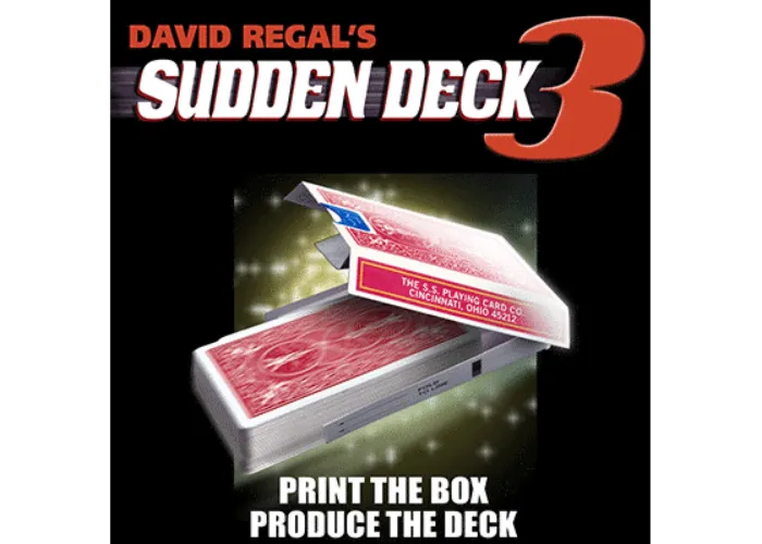 Sudden Deck 3 Red (DVD and Gimmicks) by David Regal - Trick