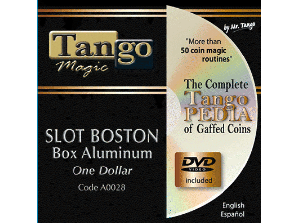 Slot Boston Coin Box (Aluminum w/DVD)(A0028) One Dollar by Tango Magic - Tricks
