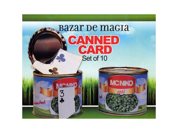 Canned Card (Blue) ( Set of 10 cans ) by Bazar de Magia - Trick