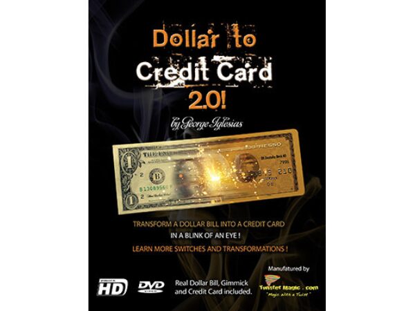 Dollar to Credit Card 2.0 (Gimmick and Online Instructions) by Twister Magic - Trick