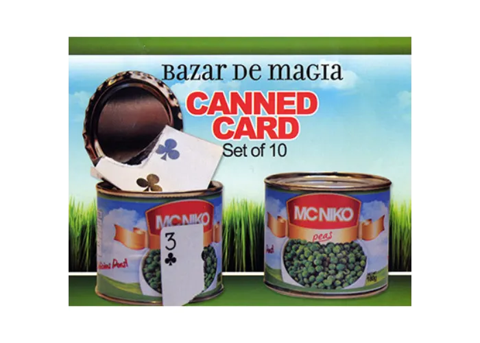 Canned Card (Red) ( Set of 10 Cans )by Bazar de Magia - Trick