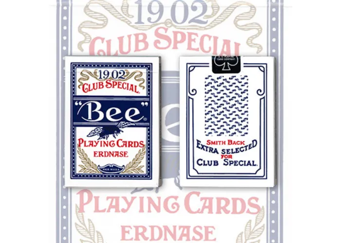 Erdnase 1902 Bee Playing Cards - Blue Smith No. 2 Back (Cambric Finish) - Limited Edition by Conjuring Arts