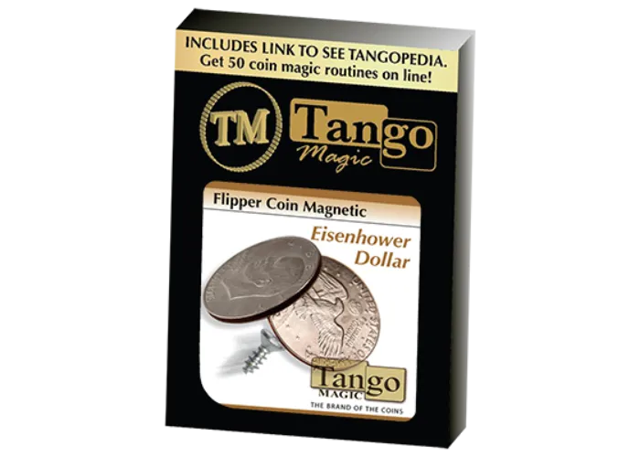 Magnetic Flipper Coin Eisenhower Dollar (D0041) by Tango - Trick