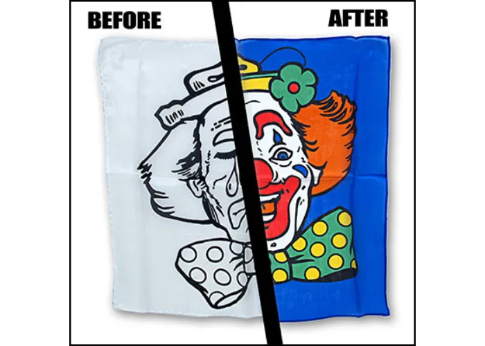 Happy / Sad Clown Silk Set (18 inch) Magic by Gosh - Trick