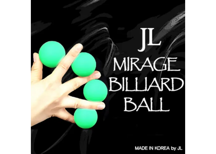 Mirage Billiard Balls by JL (GREEN, 3 Balls and Shell) - Trick