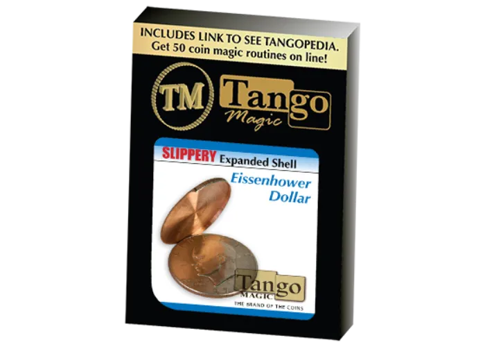 Slippery Expanded Shell Eisenhower Dollar (D0090) by Tango - Trick