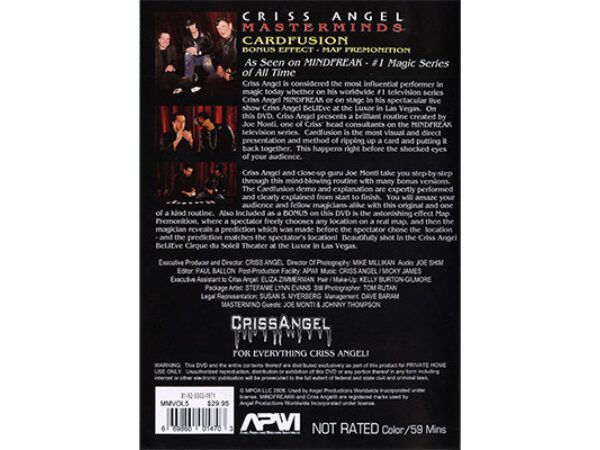 Masterminds (Card Fusion) Vol. 5 by Criss Angel - DVD