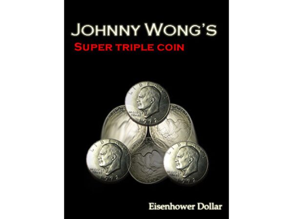 Super Triple Coin Eisenhower Dollar (with DVD) by Johnny Wong - Trick