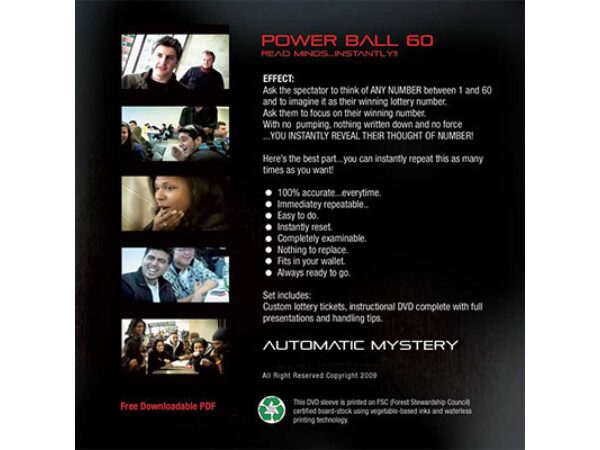 Powerball 60 (DVD, Gimmick, UK Lotto) by Richard Sanders and Bill Abbott - DVD