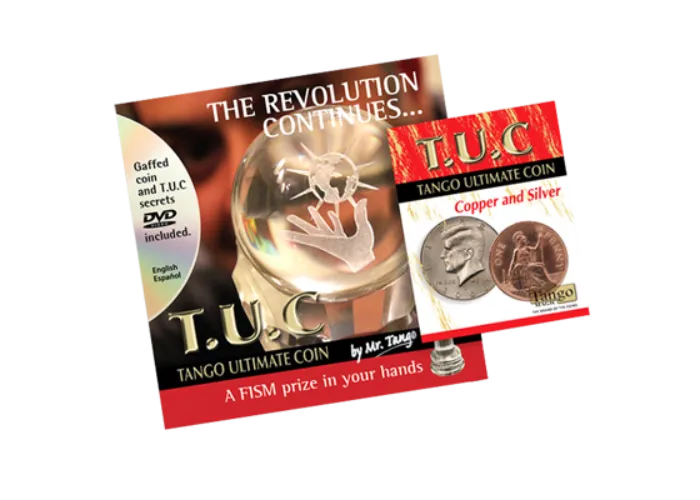 Tango Ultimate Coin (T.U.C)(D0110) Copper and Silver with instructional DVD by Tango - Trick