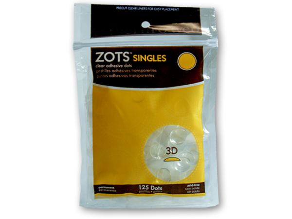 Sticky Dots 3D (125 dots 1/2" diameter) Bag of Singles