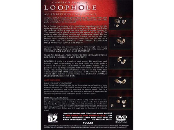 Loophole by Cameron Francis - DVD