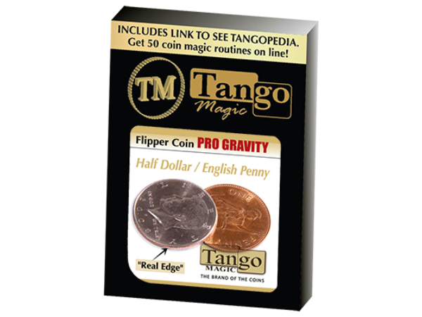 Flipper Coin PRO Gravity Half Dollar/English Penny - Tango - Trick (D0101)