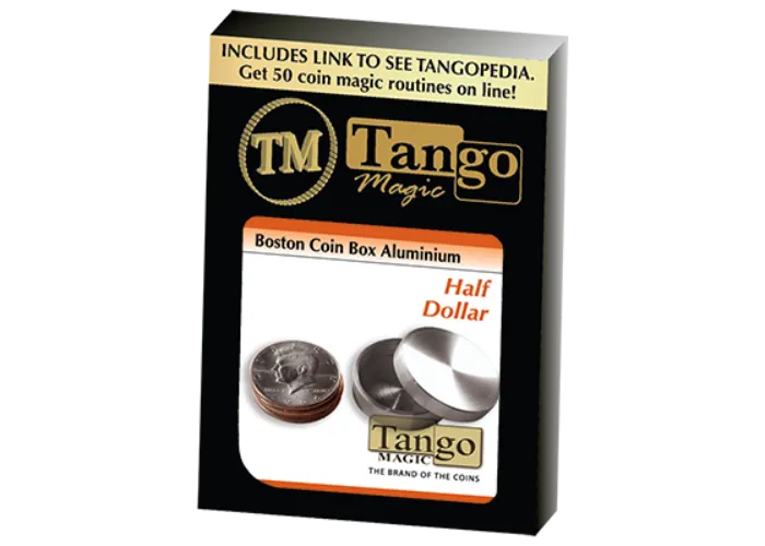 Boston Coin Box (Half Dollar Aluminum) by Tango - Trick (A0008)