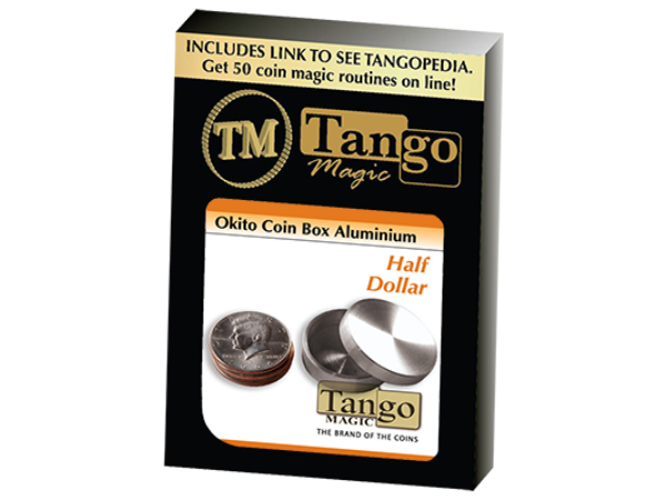 Okito Coin Box Aluminum Half Dollar (A0004)by Tango - Trick